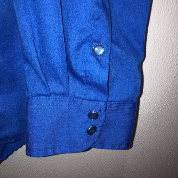 Coevals Club Mens Size 3XL Blue Pearl Snap Front Pockets Western Collared Shirt - Picture 5 of 11